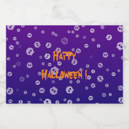Halloween Skulls Alkoholflaschenetikett