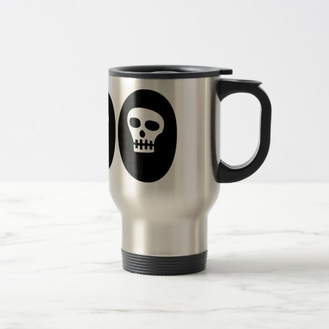 Halloween Skulls "Boo" Reisebecher (Rechts)