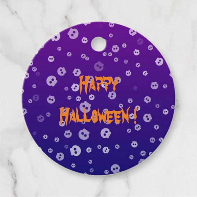 Halloween Skulls Geschenkanhänger (Vorderseite)