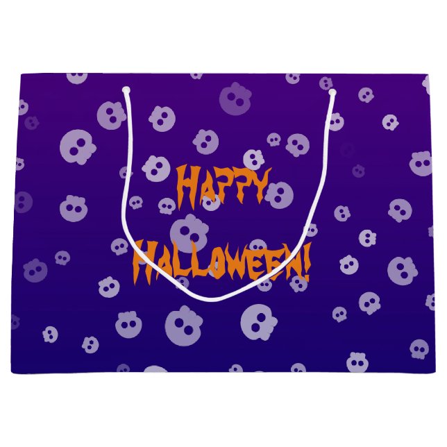 Halloween Skulls Große Geschenktüte (Vorderseite)