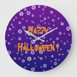 Halloween Skulls Große Wanduhr