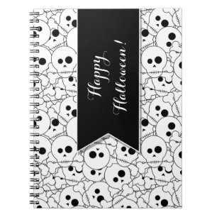 Halloween Skulls Muster Custom Notebook Notizblock