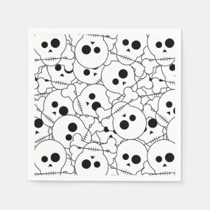 Halloween Skulls Musterpapier Napkins Serviette