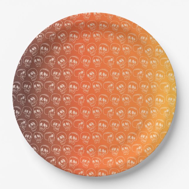 Halloween Skulls Paper Plate Pappteller (Vorderseite)