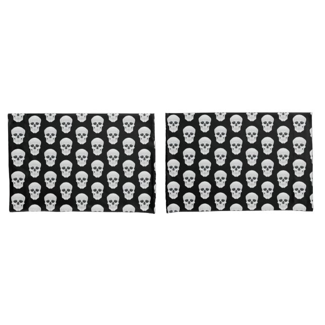 Halloween Skulls Pillowcase Set Kissenbezug (Vorderseite-Set)