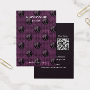 Halloween Skulls QR Code Jewelry Business Necklace