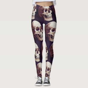 Halloween Skulls: Spooky Seamless Muster. Leggings