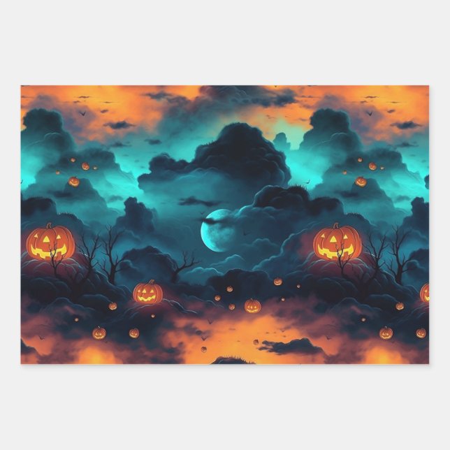 Halloween Sky Geschenkpapier Set (Vorderseite)