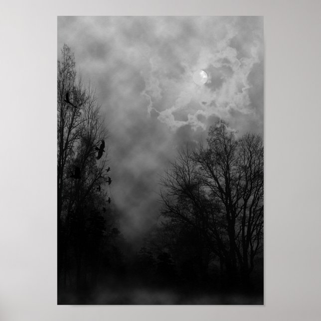 Halloween Sky mit Ravens Poster (Vorne)