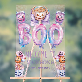 Halloween Sleepover Custom Welcome Sign Acrylschild