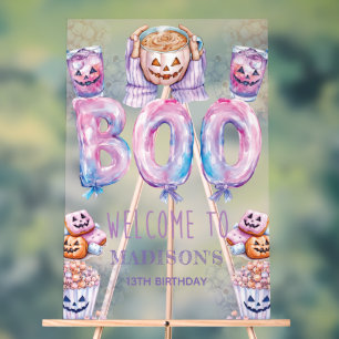 Halloween Sleepover Custom Welcome Sign Acrylschild