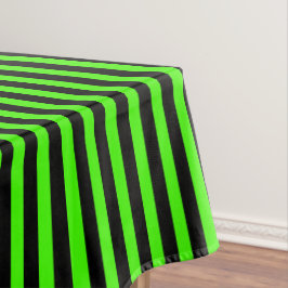 Halloween Slime Green und Black Strip Tischdecke