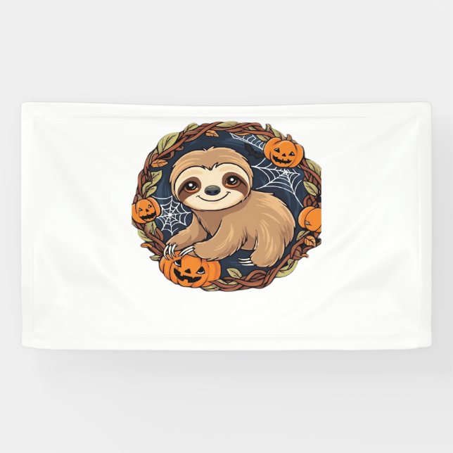 Halloween, Sloth, 31. Oktober, Erntedank Class Banner (Horizontal)