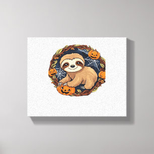 Halloween, Sloth, 31. Oktober, Erntedank Class Leinwanddruck