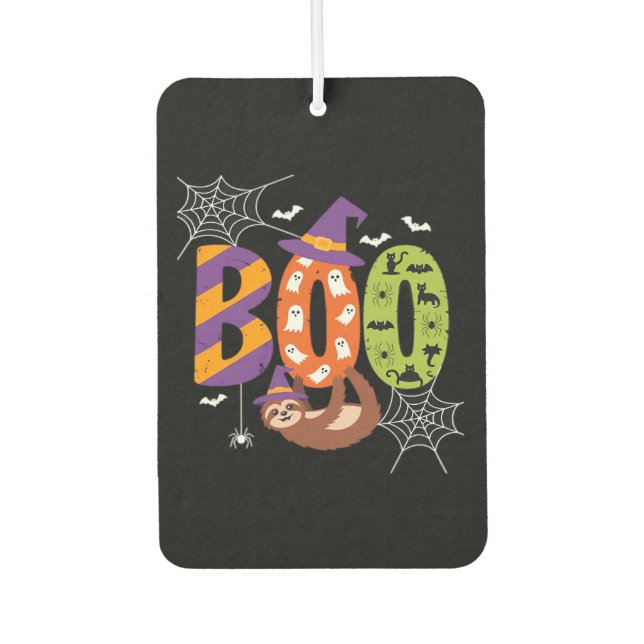 Halloween Sloth Boo Lazy Essential T - Shirt Autolufterfrischer (Vorderseite)