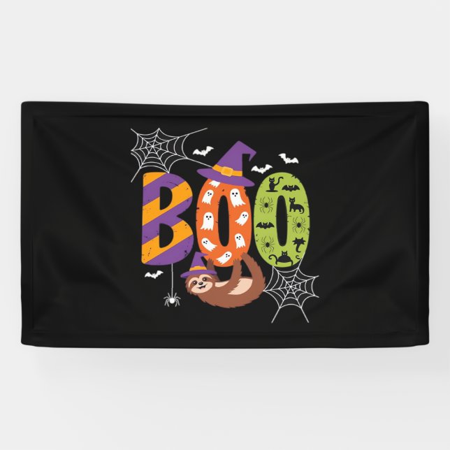 Halloween Sloth Boo Lazy Essential T - Shirt Banner (Horizontal)