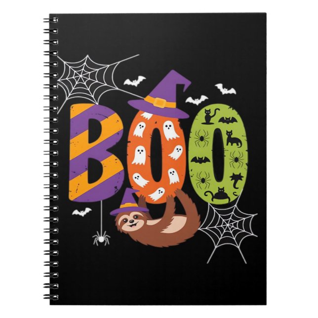 Halloween Sloth Boo Lazy Essential T - Shirt Notizblock (Vorderseite)