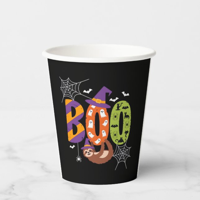 Halloween Sloth Boo Lazy Essential T - Shirt Pappbecher (Vorderseite)