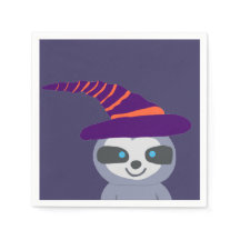 Halloween Sloth in Hexenhut