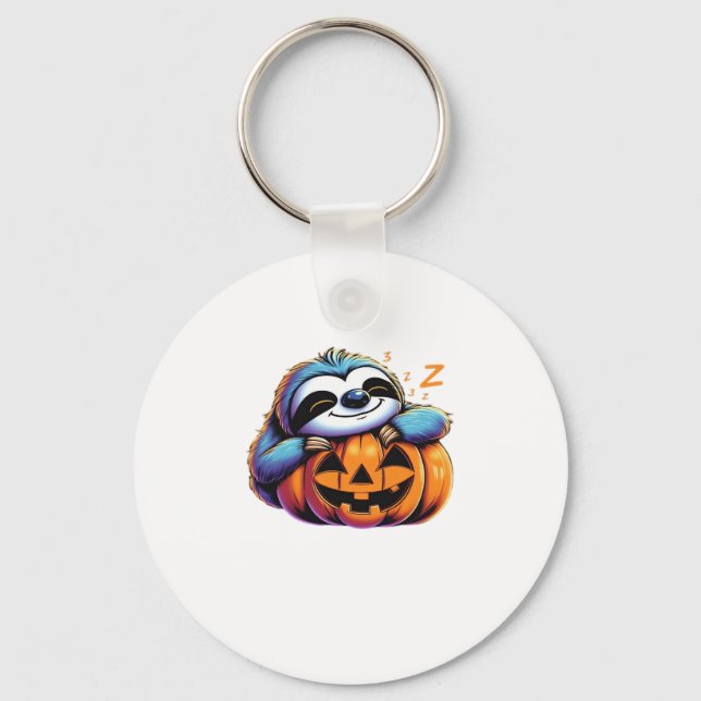 Halloween Sloth Lover Kostüm Essential T - Shirt Schlüsselanhänger (Vorderseite)