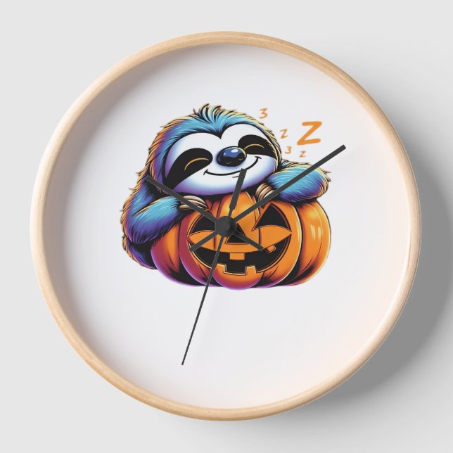 Halloween Sloth Lover Kostüm Essential T - Shirt Uhr (Vorderseite)