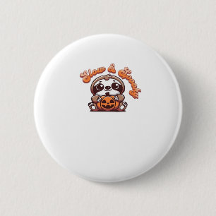 Halloween Sloth Slow und Spooky Niedlichen Sloth P Button