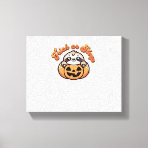 Halloween Sloth Trick oder Sleep Niedlich Sloth Pu Leinwanddruck