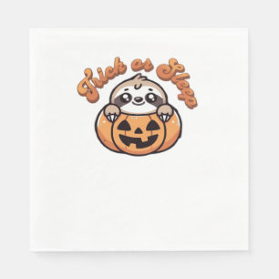 Halloween Sloth Trick oder Sleep Niedlich Sloth Pu Serviette