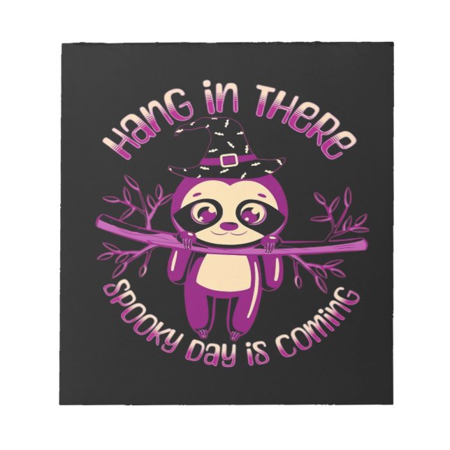 Halloween Sloth (ver.1) Classic T-Shirt Notizblock (Vorderseite)