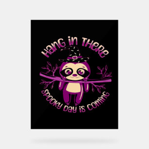 Halloween Sloth (ver.1) Klassischer T - Shirt Acrylschild