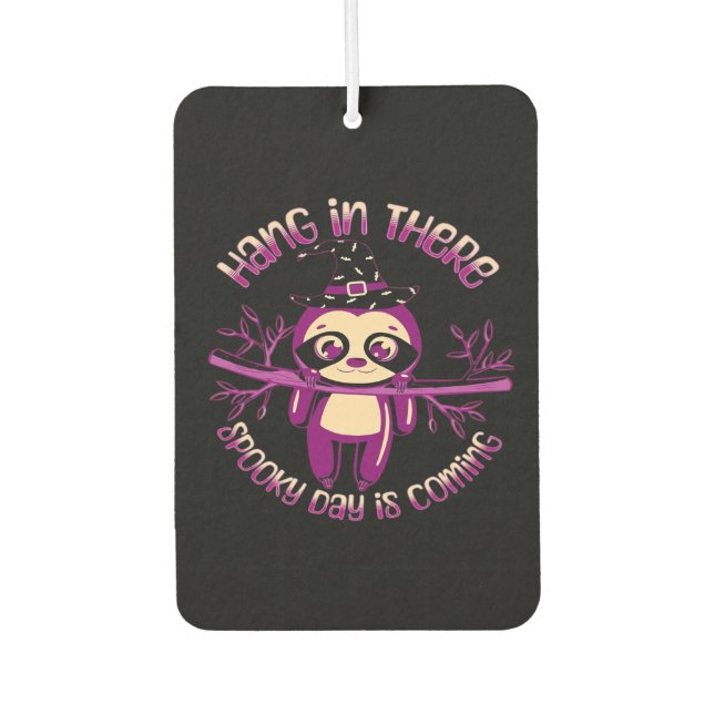 Halloween Sloth (ver.1) Klassischer T - Shirt Autolufterfrischer (Vorderseite)