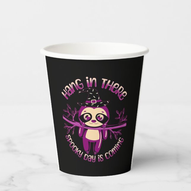 Halloween Sloth (ver.1) Klassischer T - Shirt Pappbecher (Vorderseite)