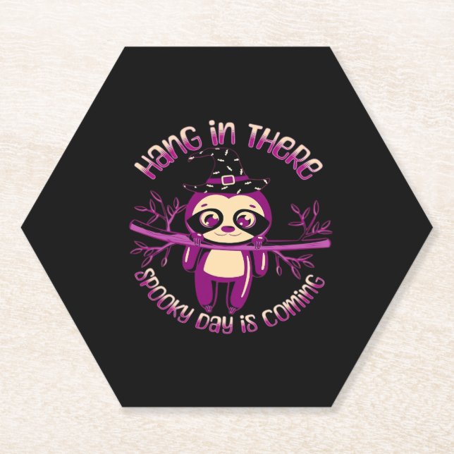 Halloween Sloth (ver.1) Klassischer T - Shirt Untersetzer (Vorderseite)