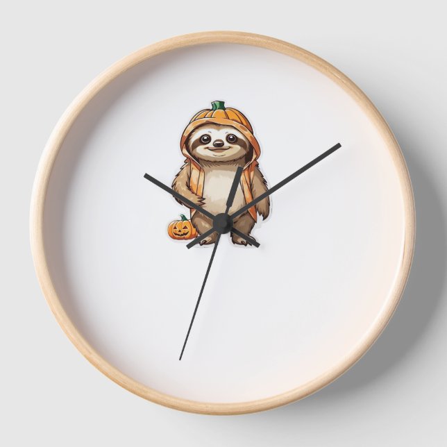 Halloween Slothster Essential T - Shirt Uhr (Vorderseite)