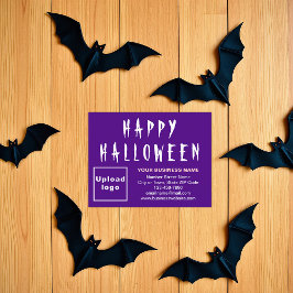 Halloween Small Lila Flat Holiday Card Feiertagskarte