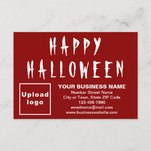 Halloween Small Red Flat Card