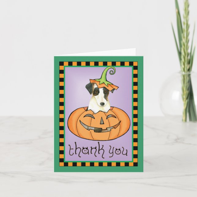 Halloween Smooth Fox Terrier Danke (Vorderseite)