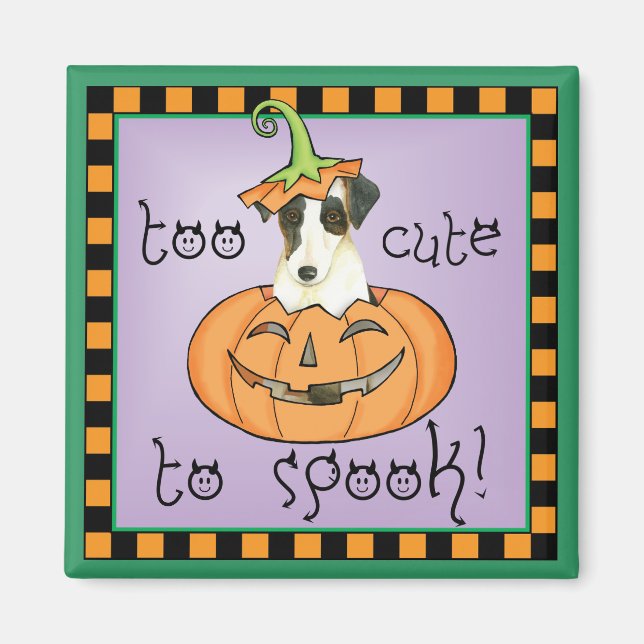 Halloween Smooth Fox Terrier Magnet (Vorne)