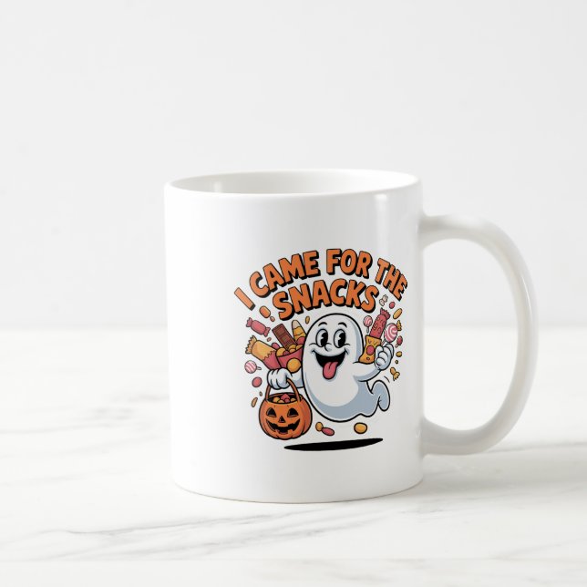 Halloween Snacks Ghost Funny Trick-oder-Leckerei C Kaffeetasse (Rechts)