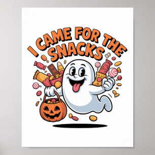 Halloween Snacks Ghost Funny Trick-oder-Leckerei C Poster