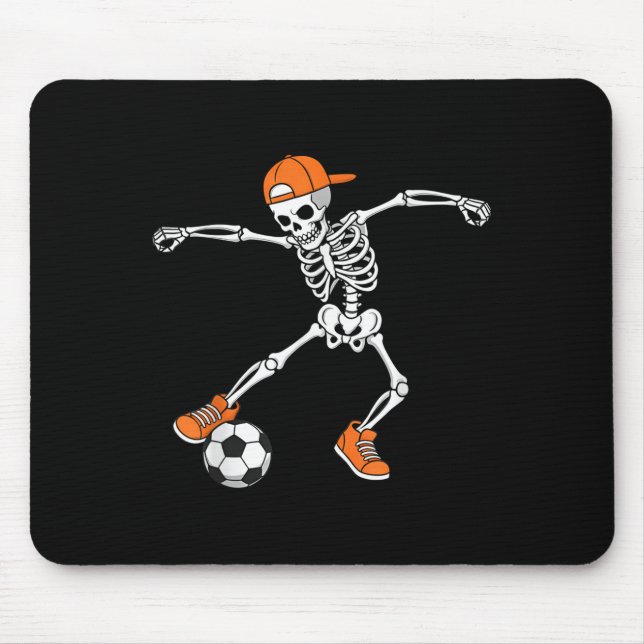 Halloween Soccer Skeleton Football Trick Or Treat  Mousepad (Vorne)