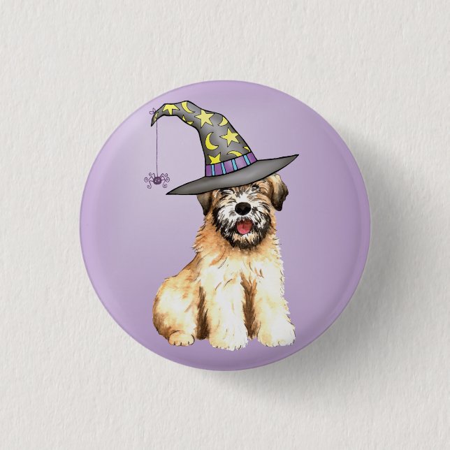 Halloween Soft Coated Wheaten Terrier Button (Vorderseite)
