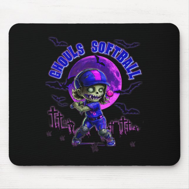 Halloween-Software für Mädchen Gruseliger Zombie-T Mousepad (Vorne)