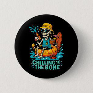 Halloween Sommer Gruseliger Skeleton Flo Button