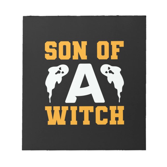 Halloween Son of A Witch Birthday Notizblock (Vorderseite)