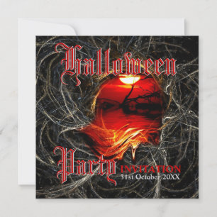Halloween-Sonnenuntergangs-Schmelzparty-Einladunge Einladung