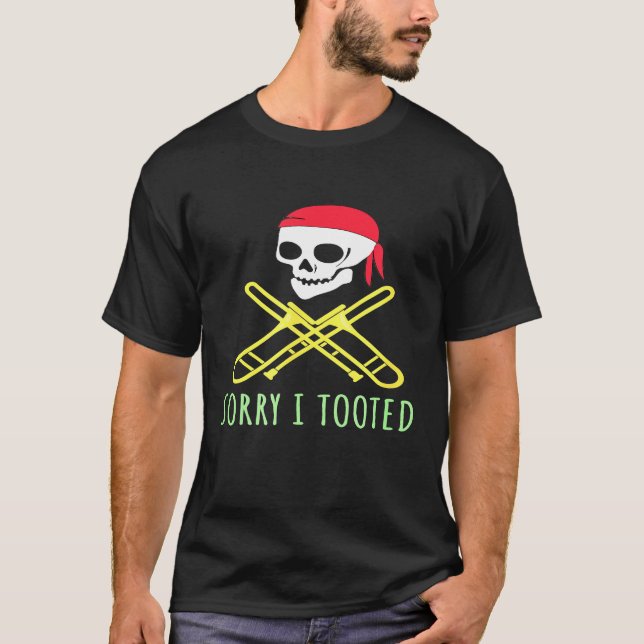 Halloween Sorry, dass ich Tooot Trombone Player Pi T-Shirt (Vorderseite)