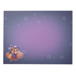 Halloween Space Panda Notizblock