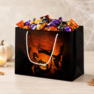 Halloween-Spaß mit Kürbissen, Geistern und Hexen, Große Geschenktüte