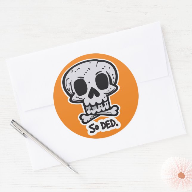 Halloween-Spaß Runder Aufkleber (Umschlag)